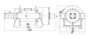 Лебёдка гидравлическая Runva 66000 lbs (30000 кг) ( HWE300 )