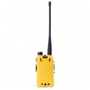 Рация Baofeng UV-5R жёлтая, диапазоны VHF/UHF, 17см антенна, гарнитура. 