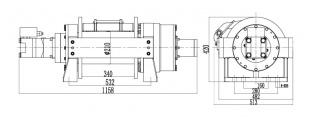 Лебёдка гидравлическая Runva 44000 lbs (20000 кг) ( HWE200 )