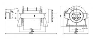 Лебёдка гидравлическая Runva 33000 lbs (15000 кг) ( HWE150 )