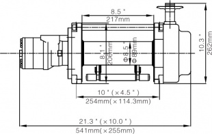 Лебёдка гидравлическая Runva 15000 lbs 6800 кг ( HWN15000YD )