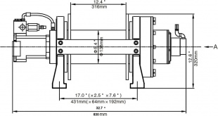 Лебёдка гидравлическая Runva 20000 lbs 9072 кг ( HWP20000YP )